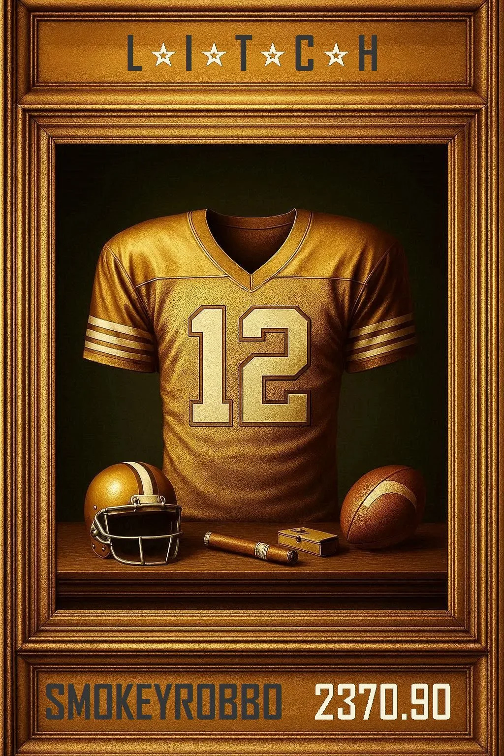 A trading card featuring the week 12 tournament leader for #NAPKIN25