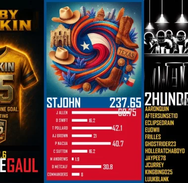 A collection of the three trading napkins won in Week 14 of #NAPKIN25